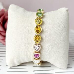 Park Lane CANDY HEARTS Bracelet Sparkle Box February Pastel Enamel NWT NIB